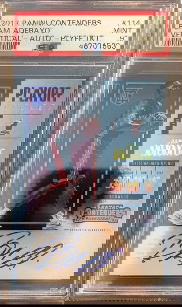 Bam Adebayo 2017 Panini Contenders Playoff Ticket Rookie Auto /65 PSA 9