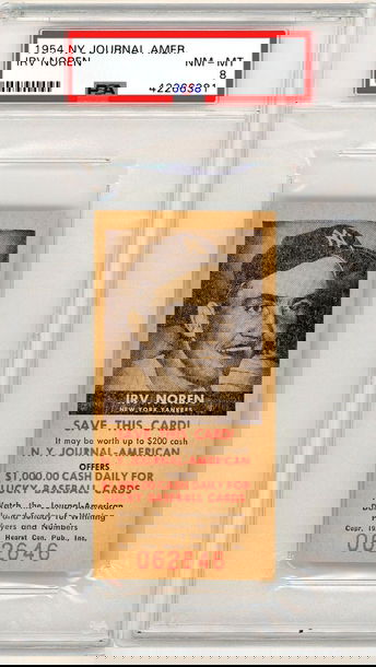1954 NY Journal American Irv Noren PSA 8 P1267