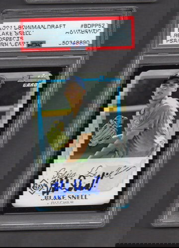 Blake Snell Signed Autographed 2011 Bowman Draft #52 RC PSA DNA COA