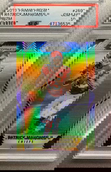 PATRICK MAHOMES 2017 SILVER PRIZM ROOKIE PSA 10 GEM MINT 