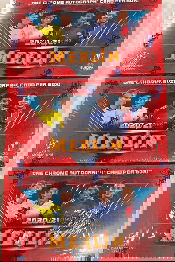 3X 2020-21 TOPPS MERLIN CHROME SOCCER HOBBY BOX 1 AUTO/BOX - SUPPORT YOUR LOCAL CARD SHOP!