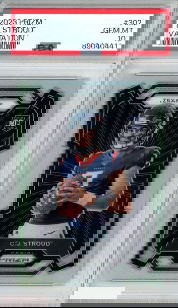 2023 PANINI PRIZM CJ STROUD #302 VARIATION ROOKIE RC TEXANS PSA 10 GEM MT