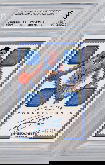 2016 Grand Reserve Cornerstones JAMAL MURRAY RPA /99 BGS 9 (True Mint+) (POP 10)