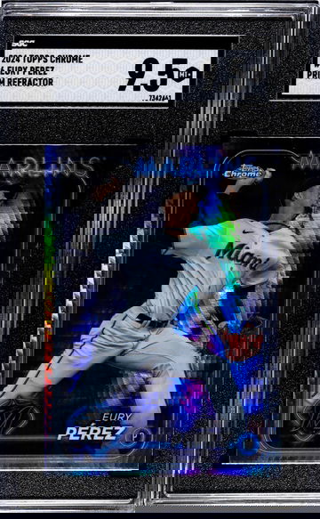 2024 Topps Chrome Prism Refractor Eury Perez #6 SGC 9.5