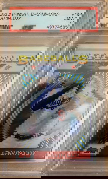 Gavin Lux 2020 Topps Finest Flashbacks #18 PSA 9