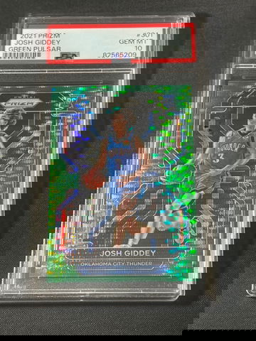 2021 Prizm Josh Giddey Green Shimmer /25 RC Rookie #301 PSA 10 Gem Mint POP2