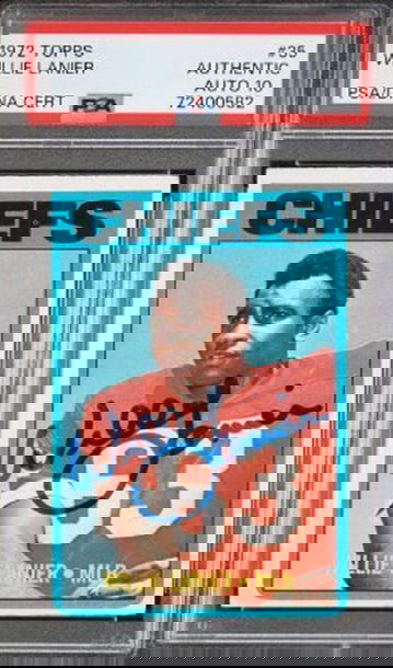 1972 Topps #35 Willie Lanier PSA 10 Auto