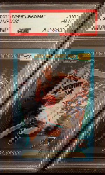 2001 Topps Chrome Pau Gasol #131 PSA 9 Mint