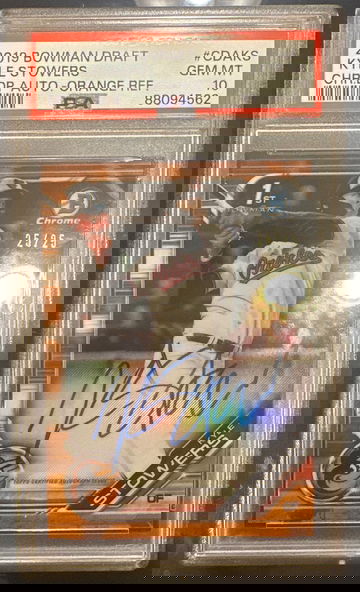 2019 Kyle Stowers Orange Ref Bowman Draft /25