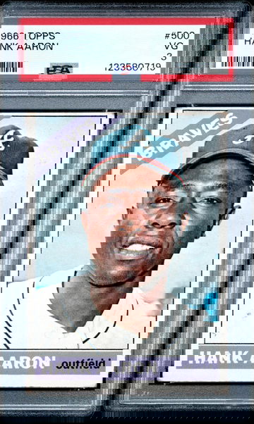 1966 Topps Hank Aaron #500 PSA 3