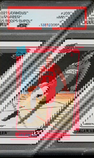 2021 Panini Donruss Press Proof Purple Jalen Green #209 /199 PSA 9