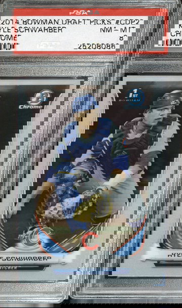 2014 Bowman Draft Picks Chrome Kyle Schwarber Rookie PSA 9 NM-MT