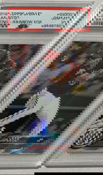 2018 Topps Update Juan Soto Rainbow Foil PSA 10