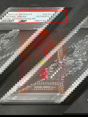 2007-08 Upper Deck Artifacts Michael Jordan Divisional SICK 2 COLOR Patch Relic /15 PSA AUTH