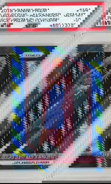 Shai Gilgeous-Alexander Blue Yellow Green PSA 10  LOW POP