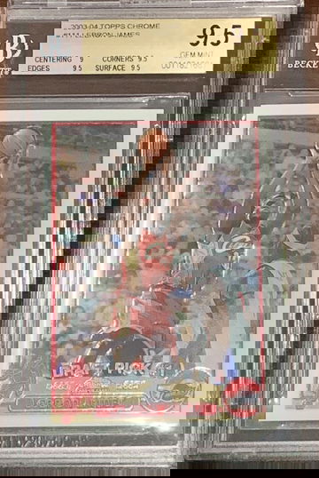 2003 Topps Chrome Lebron James BGS 9.5