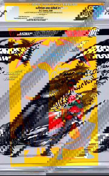 BATMAN & ROBIN #1 CGC-SS 9.8 SIGNED *ADAM WEST BURT WARD & FRANK QUITELY* 2009