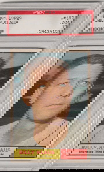 1961 Topps #187 Billy Klaus PSA 7 (Near Mint)