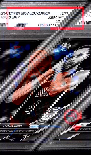 2024 TOPPS NOW OLYMPIC GAMES STEPH CURRY #27 "Night Night" PSA 10