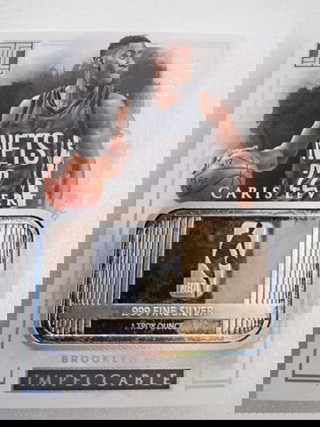 CARIS LEVERT 2016 PANINI IMPECCABLE 1 TROY OUNCE SILVER 1/16 Rookie Rc Cleveland Cavaliers