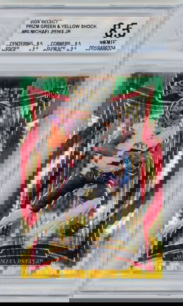 2024 Select Michael Penix Jr. Concourse Rookie RC Green & Yellow Prizm Shock #80