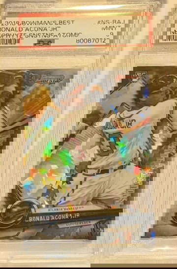 2018 Bowman's Best Ronald Acuna Jr. Neophyte Atomic Refractor RC PSA 9