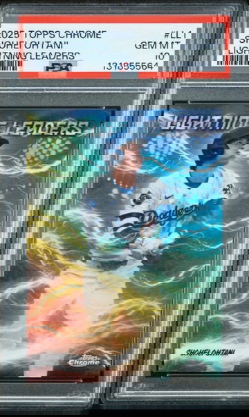 Shohei Ohtani 2025 Topps Chrome Lightning Leaders PSA 10