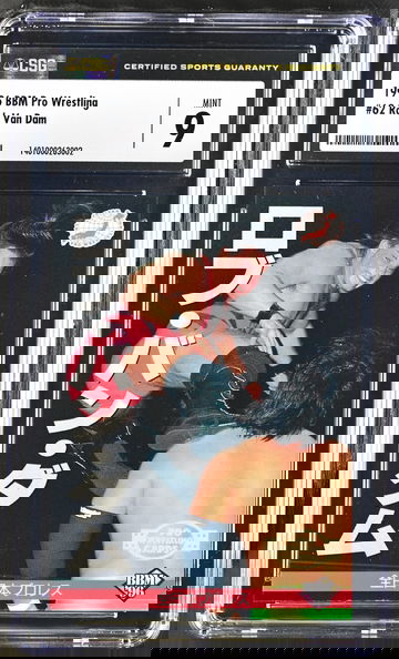 ROB VAN DAM 1996 BBM WRESTLING ROOKIE CARD CGC CSG 9 RC