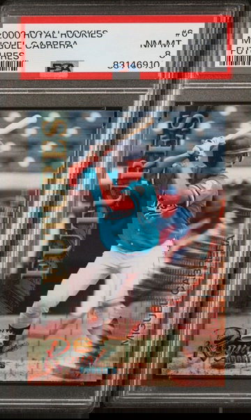 MIGUEL CABRERA ROOKIE Royal Rookies 2000 Baseball Card #6 PSA 8