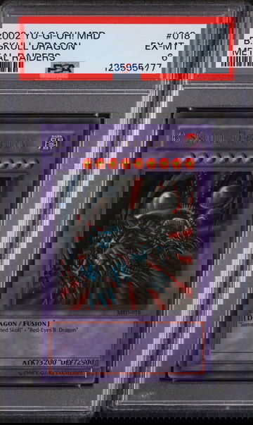 2002 Yu-Gi-Oh! Metal Raiders Black Skull Dragon #MRD-018 PSA 6