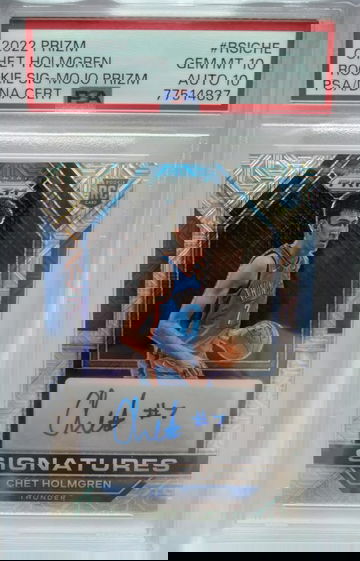 Chet Holmgren 2022 Prizm Mojo Auto /25 PSA 10 Auto 10 Rookie Signatures #RSICHE