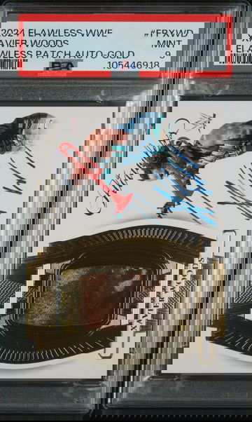 2024 Panini Flawless Gold Xavier Woods #FPXWD Patch Auto 1/1 PSA 9