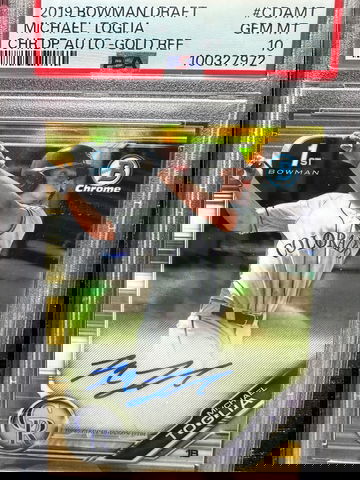 2019 Michael Toglia Bowman Chrome 1st Gold Refractor auto rc