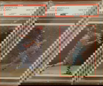 1986 & 1987 Sportflics Dale Murphy PSA 10s