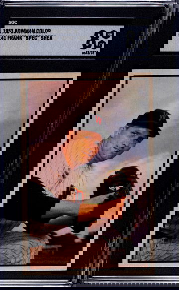 1953 Bowman Color Frank Spec Shea #141 SGC 8 NM-MT