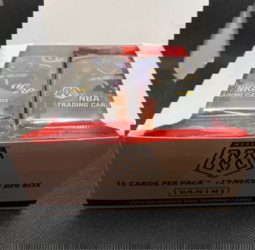 2019-20 Panini Mosaic NBA Basketball Full Cello Box — Unsealed