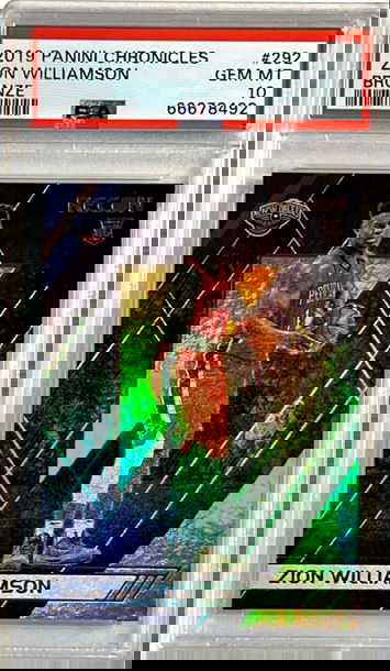 2019-20 Panini Chronicles Basketball #292 Zion Williamson RC Bronze PSA 10