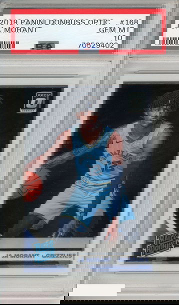 2019 PANINI DONRUSS OPTIC JA MORANT #168 ROOKIE GRIZZLIES RC PSA 10 GEM MT
