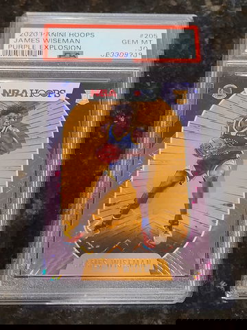 2020 Panini Hoops James Wiseman Purple Explosion #205 PSA 10 GEM MINT