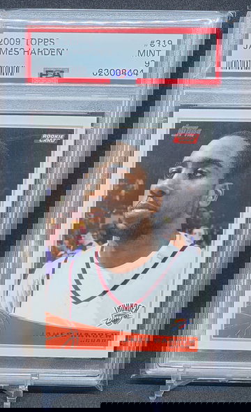 2009-10 TOPPS JAMES HARDEN ROOKIE CARD #319 RC PSA 9 MINT