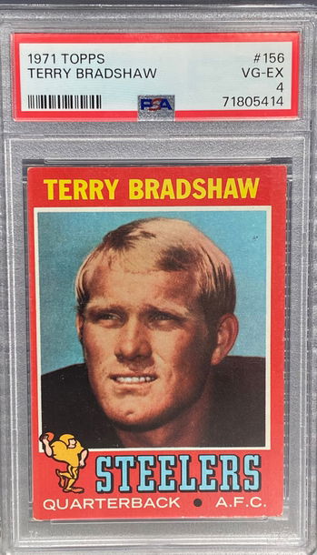 1971 Topps Terry Bradshaw Rookie RC PSA 4.