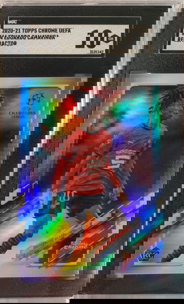 2020-21 Topps Chrome UEFA Eduardo Camavinga Refractor SGC 10