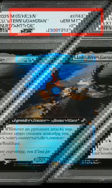 2025 Magic the Gathering Final Fantasy Commander Extended Art-Foil Lulu Stern Guardian #0143 PSA 10