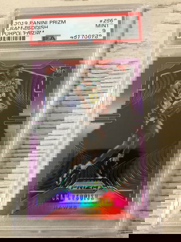 PSA 9 2019 Prizm Purple /75 Cam Reddish