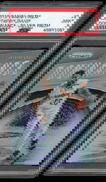 2019 Prizm Dominance #2 Anthony Davis Silver Prizm PSA 9