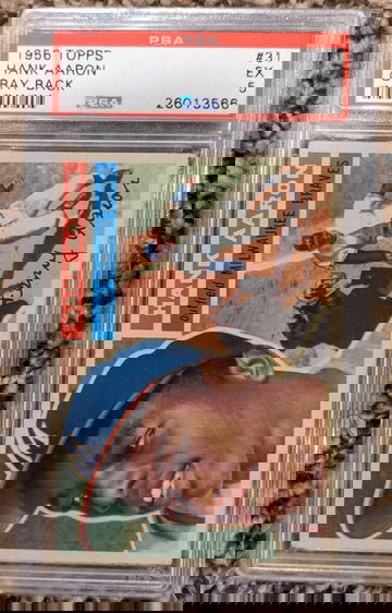 1956 Topps Hank Aaron PSA 5 Gray Back Centered