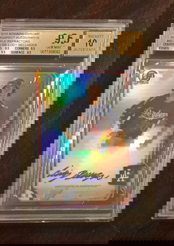 2015 Bowman Chrome Prospect Auto Purple REF - Cody Bellinger RC /250