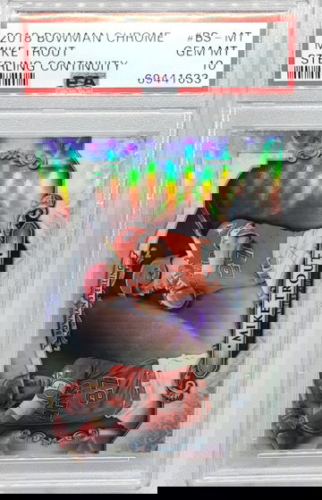 2018 Bowman Chrome Sterling Continuity #BS-MT Mike Trout PSA 10