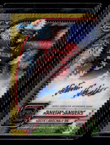 2024 Bowman University Chrome Gold Raheim Sanders #PA-RSA Auto /50