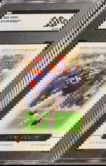 2005 Topps #10 Tom Brady SGC 10 low pop